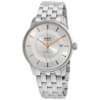 Mido MEN'S Baroncelli Stainless Steel Silver Dial Watch M0374071103101