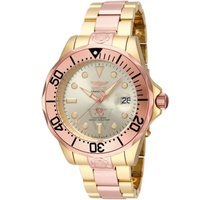 Invicta MEN'S Pro Diver Stainless Steel Gold Dial 16039