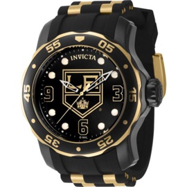 Invicta MEN'S NHL Polyurethane Black Dial Watch 42309