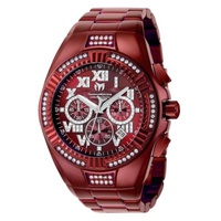 Technomarine MEN'S C루이 RUISE Chronograph Stainless Steel Red Dial Watch TM-121232