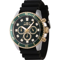 Invicta MEN'S Pro Diver Chronograph Silicone Green Dial Watch 46127