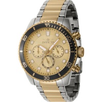 Invicta MEN'S Pro Diver Chronograph Stainless Steel Gold-tone Dial Watch 46061
