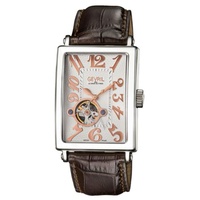 Gevril MEN'S Avenue of Americas Intravedere Genuine Leather White Dial Watch 5070-6
