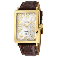 Gevril MEN'S Avenue of Americas Genuine Leather White Dial Watch 15100-7