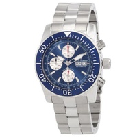 Revue Thommen MEN'S Diver Chronograph Stainless Steel Blue Dial Watch 17030.6135