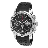 Revue Thommen MEN'S Air Speed XL Chronograph Rubber Black Dial Watch 16071.6839