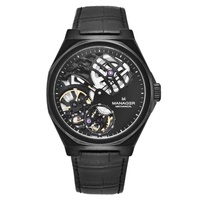 Manager MEN'S Revolution Leather Black Dial Watch MAN-RM-09-NL