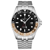 Revue Thommen MEN'S Diver GMT Stainless Steel Black Dial Watch 17572.2232