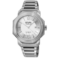 Gevril MEN'S Roosevelt Titanium White Dial Watch 46530B