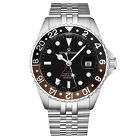 Revue Thommen MEN'S Diver GMT Stainless Steel Black Dial Watch 17572.2239