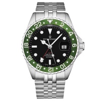 Revue Thommen MEN'S Diver GMT Stainless Steel Black Dial Watch 17572.2234
