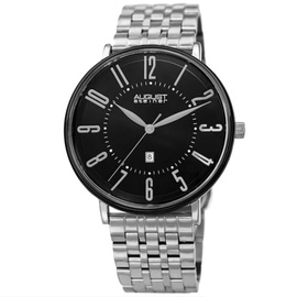 August Steiner MEN'S Stainless Steel Black Dial Watch AS8257SSBK