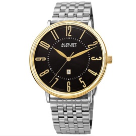 August Steiner MEN'S Stainless Steel Black Dial Watch AS8257TTG
