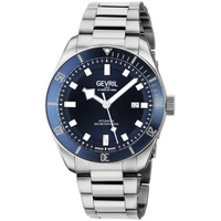 Gevril MEN'S Yorkville Stainless Steel Blue Dial Watch 48601