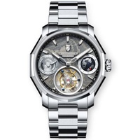 Waldhoff MEN'S Continental Stainless Steel Grey Dial Watch Continental Obsidian