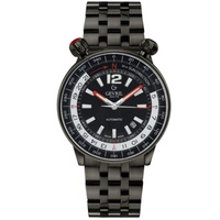 Gevril MEN'S Wallabout Stainless Steel Black Dial Watch 48562