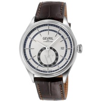 Gevril MEN'S Empire Leather White Dial Watch 48101