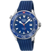 Gevril MEN'S Hudson Yards Rubber Blue Dial Watch 48807R