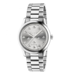 구찌 Gucci MEN'S G-Timeless Stainless Steel Silver-tone Dial Watch YA1264190