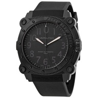 Hamilton MEN'S Khaki Navy Rubber Black Dial Watch H78505330