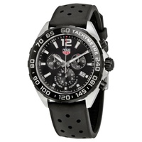 Tag Heuer MEN'S Formula 1 Chronograph Perforated Rubber Black Dial CAZ1010.FT8024
