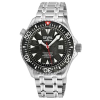 Gevril MEN'S Hudson Yards Stainless Steel Black Dial Watch 48850B