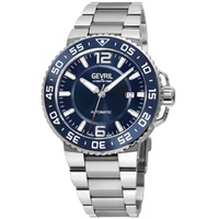 Gevril MEN'S Riverside Stainless Steel Blue Dial Watch 46702