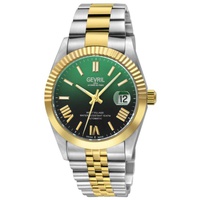 Gevril MEN'S West Village Fusion Elite Stainless Steel Green Dial Watch 48961B