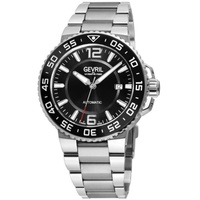 Gevril MEN'S Riverside Stainless Steel Black Dial Watch 46701