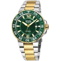 Gevril MEN'S Riverside Stainless Steel Green Dial Watch 46703