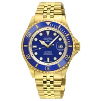 Gevril MEN'S Wall street Stainless Steel Blue Dial Watch 41854B