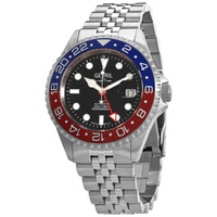 Gevril MEN'S Wall Street Stainless Steel Black Dial Watch 4952B