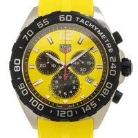 Tag Heuer MEN'S Formula 1 Chronograph Rubber Yellow Dial Watch CAZ101AM.FT8054