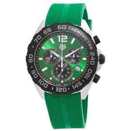 Tag Heuer MEN'S Formula 1 Chronograph Rubber Green Dial Watch CAZ101AP.FT8056