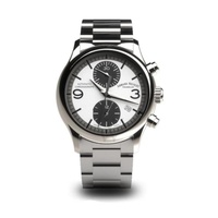 Armand Nicolet MEN'S MHA Chronograph Stainless Steel Silver Dial Watch A844HAA-AG-M2850A