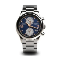 Armand Nicolet MEN'S MHA Chronograph Stainless Steel Blue Dial Watch A844HAA-BS-M2850A
