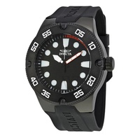 Invicta MEN'S Pro Diver Rubber Black Dial Watch 18026