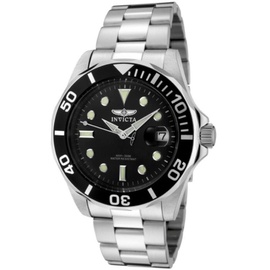 Invicta MEN'S Pro Diver Stainless Steel Black Dial Watch 0590