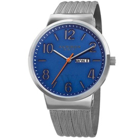 Akribos Xxiv MEN'S Womens Casual Stainless Steel Blue Dial Watch P50183