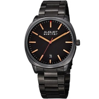 August Steiner MEN'S Stainless Steel Black Dial Watch AS8237BK