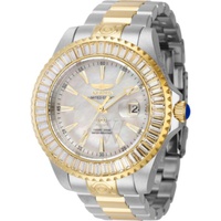Invicta MEN'S Pro Diver Stainless Steel White Mother of Pearl Dial Watch 44316