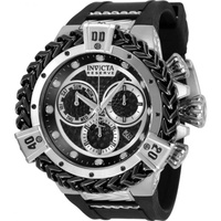 Invicta MEN'S Reserve Chronograph Silicone with Stainless Steel Inserts Black Dial Watch 33150