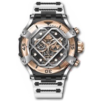 Invicta MEN'S Pro Diver Chronograph Cable and Silicone Rose Gold and Black Dial Watch 37183