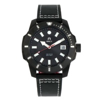 Shield MEN'S Shaw Genuine Leather Black Dial Watch SLDSH106-5