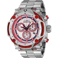 Invicta MEN'S Bolt Chronograph Stainless Steel Red and White and Black Dial Watch 42200