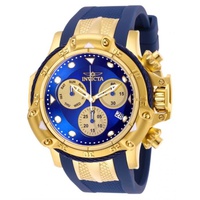 Invicta MEN'S Subaqua Chronograph Silicone and Stainless Steel Blue Dial Watch 26966