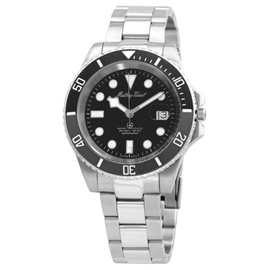 Mathey-Tissot MEN'S Jumbo Stainless Steel Black Dial Watch H9060AS