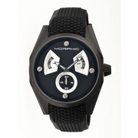 Morphic MEN'S M34 Series Silicone Black Engraved Pattern Dial Dial 3404