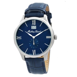 Mathey-Tissot MEN'S Edmond Leather Blue Dial Watch H1886QABU