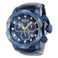 Invicta MEN'S Reserve Chronograph Leather Blue Dial Watch 36286